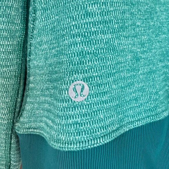 Lululemon Think Fast Pullover Herringbone 1/4 Zip Jacket Top Womens Size 12 - Picture 6 of 8
